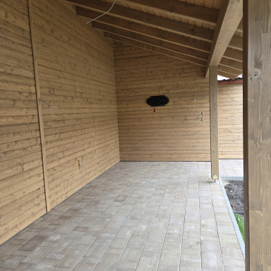 Burkolt kerti pavilon