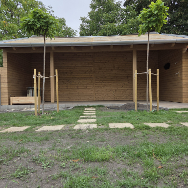 Burkolt kerti pavilon