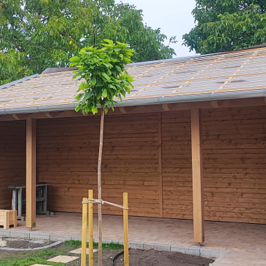 Burkolt kerti pavilon